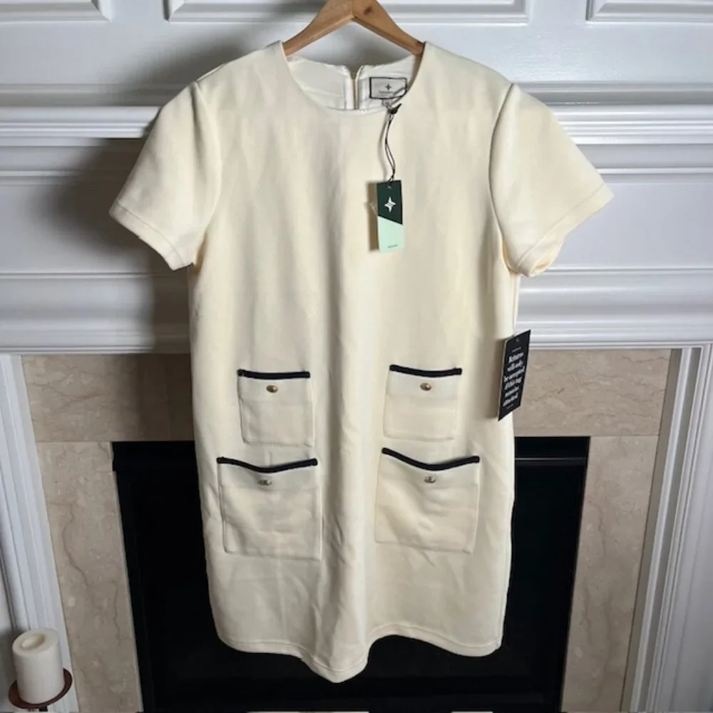 Tuckernuck Pearl White Short Sleeve Francoise Dress - Picture 2 of 2